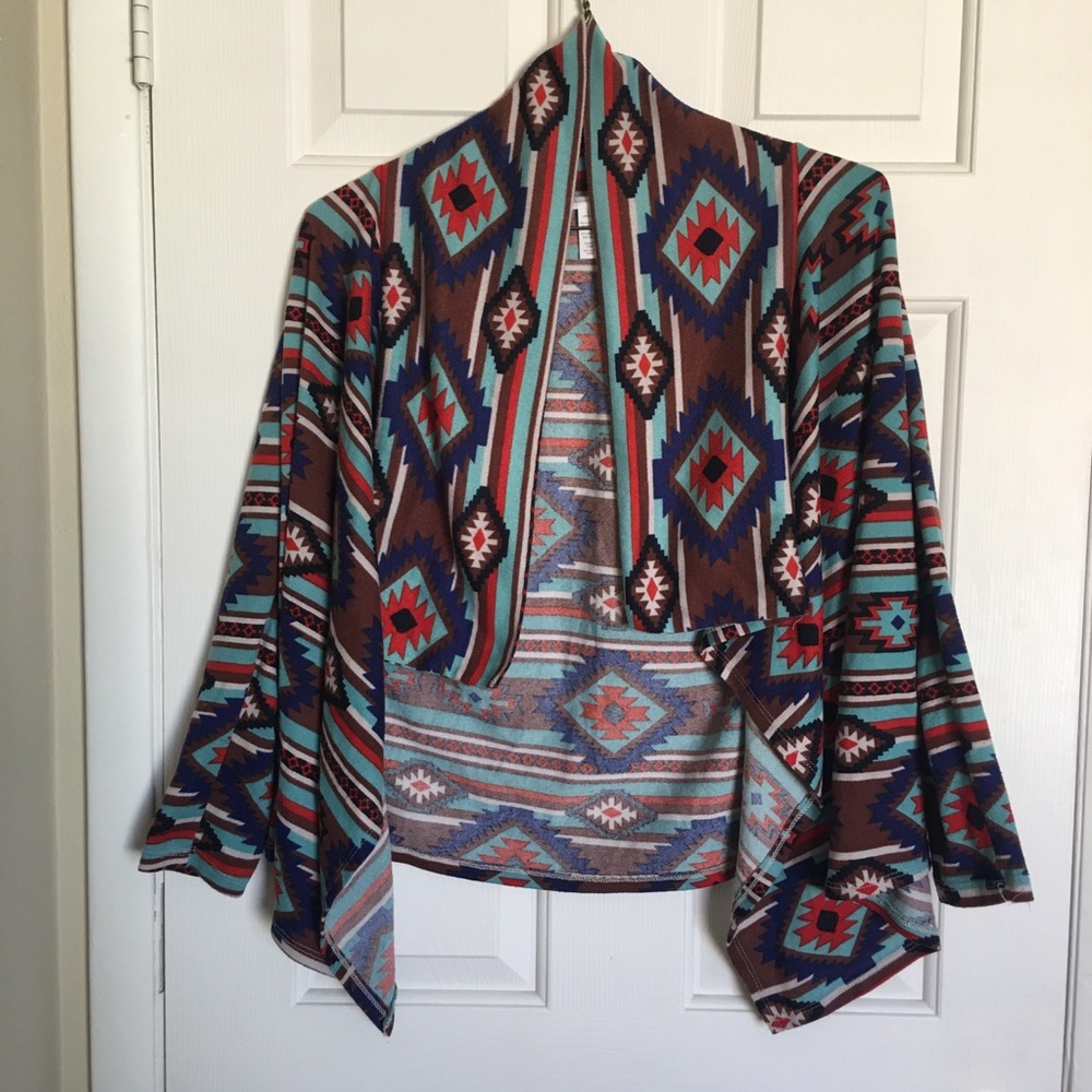 Ambiance Tribal Print Cardigan